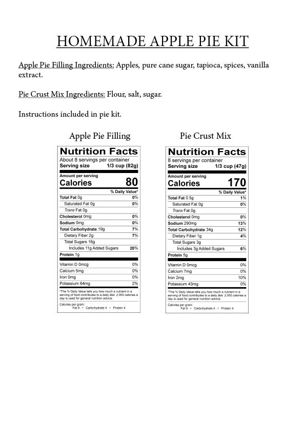 apple pie kit nutrition facts