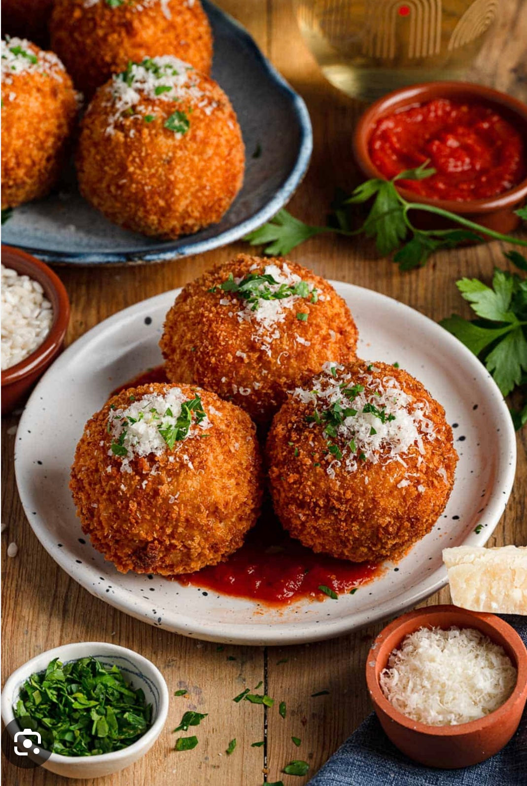 ADULTS ARANCINI WITH PROSCIUTTO & PARMESAN ON SUNDAY NOVEMEBER 2ND @ 10 AM
