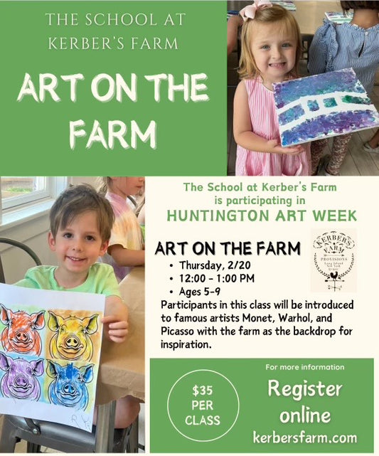 AGES 5-9 YRS - Art on the Farm THURSDAY FEBRUARY 20TH AT 12:00 PM- 1:00 PM