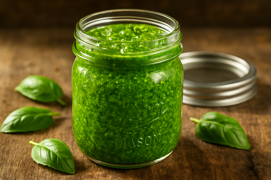 PESTO IN A MASON JAR